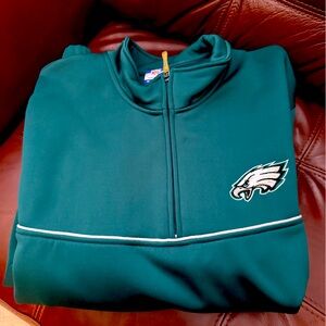 Green Quarter-Zip Pullover with Eagle Logo